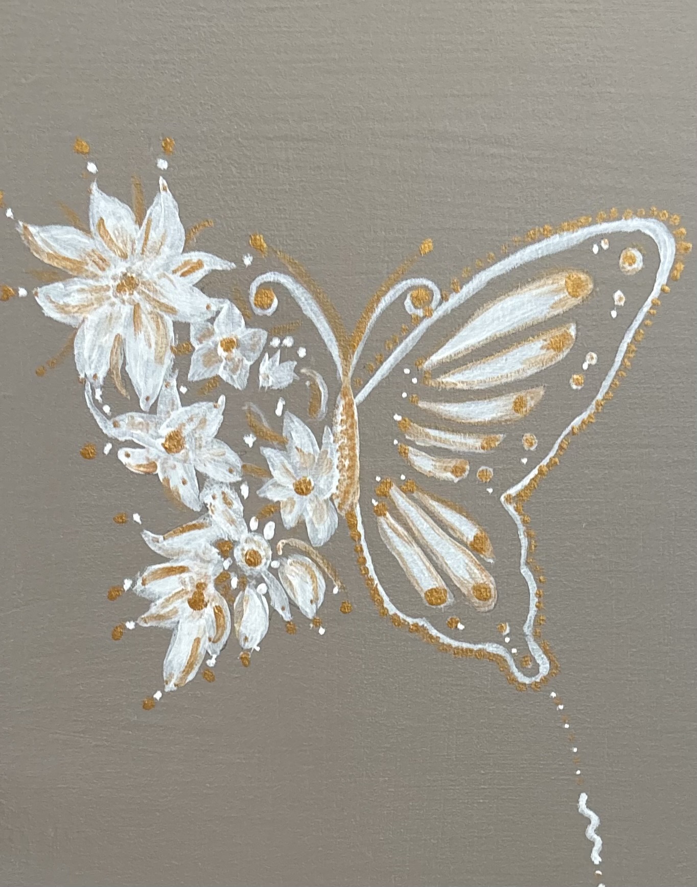 Œuvre représentant un papillon